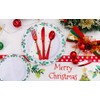 Gather 176Pcs Christmas Plastic Plates - Green Christmas Plates Disposable