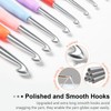 NaoShiro Crochet Hooks Set, 14 Size (2mm-10mm) Ergonomic Crochet Needle
