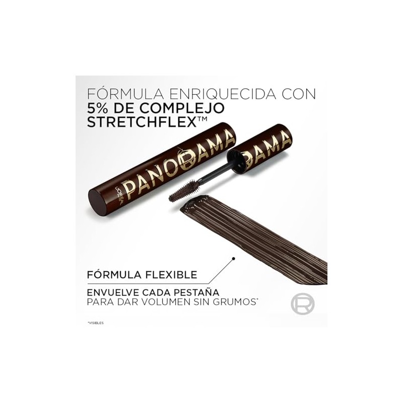 LOreal Paris, Panorama Chromatic Brown Leather Mscara De Pestaas Voluminizadora,