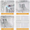 YAOBAI Shoe Box,Set of 6,Stackable Plastic Clear Shoe Box Organizer