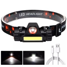 MagicTek USB Rechargeable Waterproof LED Headlamp Headlight Head Light Flashlight 2 Modes
