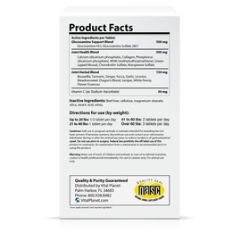 Vital Planet - Natural Hip and Joint Supplement for Dogs - Potent Herbal Blend with Green Lipped Mussel, MSM and Glucosamine (120 Chewable Tabs)