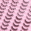 Manga Lashes Natural Look Anime False Eyelashes 20 Pairs Clear