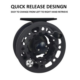 Aventik DJ Fly Reel 3/5 5/7 7/9 Super Large Arbor Fly Fishing Reel Fresh Water and Salt Water Aluminum Fly Reel Three Colors to Choose (Grey 7/9)