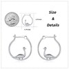 Dinosaur Sauropod Hoop Earrings 925 Sterling Silver Cute Animal Hoop