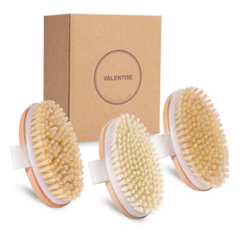 VALENTISE Dry Brushing Body Brush, 3 Pack Wooden Body Brush with Soft and Stiff Bristle, Exfoliating and Cellulite, Improving Blood Circulation, Suitable for All Kinds of Skin