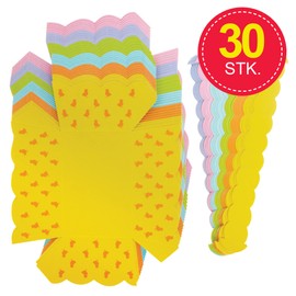 Baker Ross FX545 Easter Baskets Value Pack - 30 Pack, Make Your Own Baskets for Easter Egg Hunting for Children