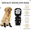 Rynvarl Set of 4 Dog Socks with Non-Slip Sole and