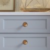 Pusrfots Antique Brass Round Cabinet Knob, Zinc Solid Alloy Hardware,