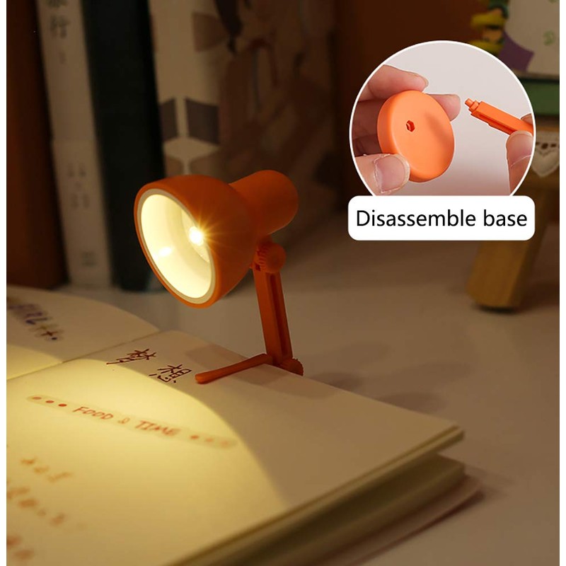 2 Pack LED Mini Table Lamp Fold-able Night Reading Book