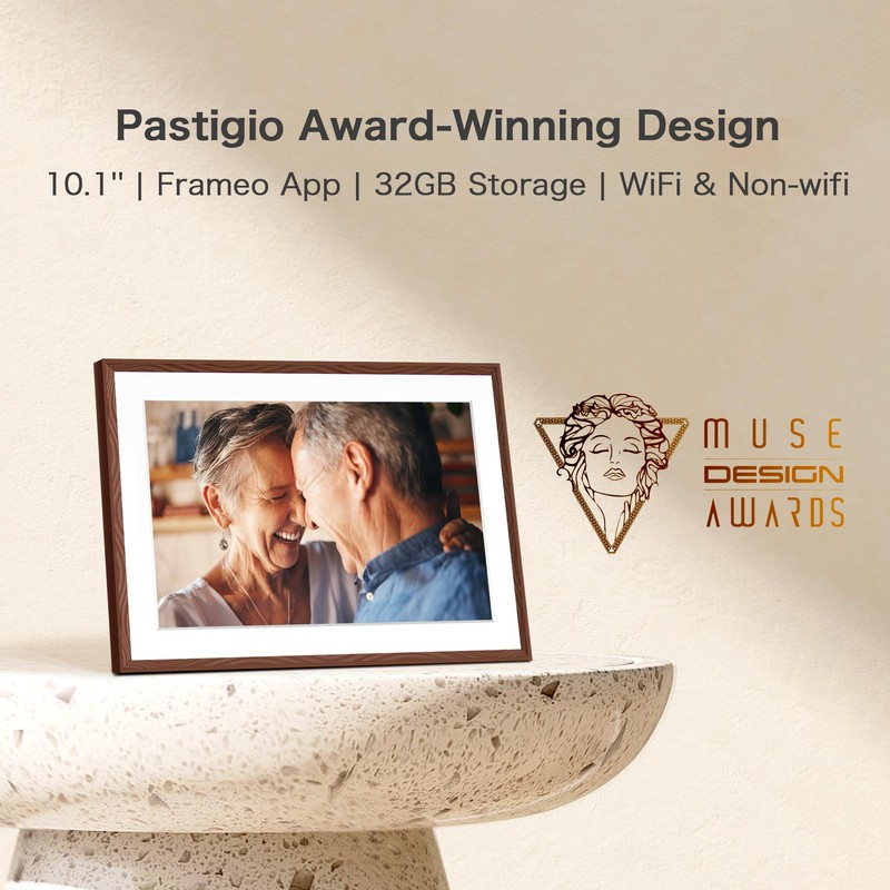 Digital Picture Frame, 10.1'' Frameo Digital Frame Wifi, 32GB Memory,