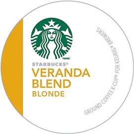 Starbucks K-Cup Coffee Pods, Starbucks Blonde Roast Coffee, Veranda Blend For Keurig Brewers, 100% Arabica, 1 Box (24 Pods)