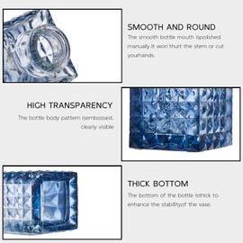 Glass Bud Vase Set of 20, Small Flower Vases, Glass Vases for Centerpieces, Vintage Home Table Decorations Bud Vases (20 Pcs, Blue)