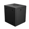 NavePoint 11.8 in Wall Mount Network Cabinet, 6U, Glass, Black