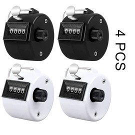 HZXSDEG 4 PCS Counter Clicker 4-Digit Number Count, Handheld Mechanical Counters Clickers Pitch Counter for Coaching, Knitting, People, Lap, Fishing, Golf, Toddler & Fidget