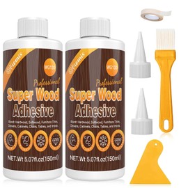 Wood Glue for Furniture Heavy Duty, Strong Bond Waterproof Professional Furniture Repair Glue Dries Clear for Woodworking, Furniture, Crafts (150g/5.07oz 2Pack)