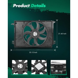 SCITOO 624450 Automotive Cooling Fan Assembly Compatible for 2023 for Toyota for Crown 2.5L 2019-2021 for Toyota for RAV4 2.5L 2021 for Toyota for Venza 2.5L