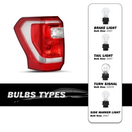 SOCKIR Halogen Tail Light Assembly Fit for Ford Expedition 2018 2019 2020 2021 Taillight Left Driver Side Brake Lamp With Bulbs