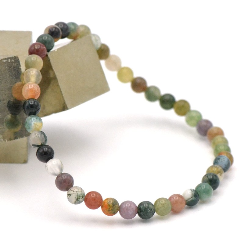 Miracles Minéraux 4mm Round Beaded Bracelet Fine and Discreet Natural