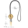 Jeilwiy Cross Bolo Tie for Men Indian Bolo Tie Gold