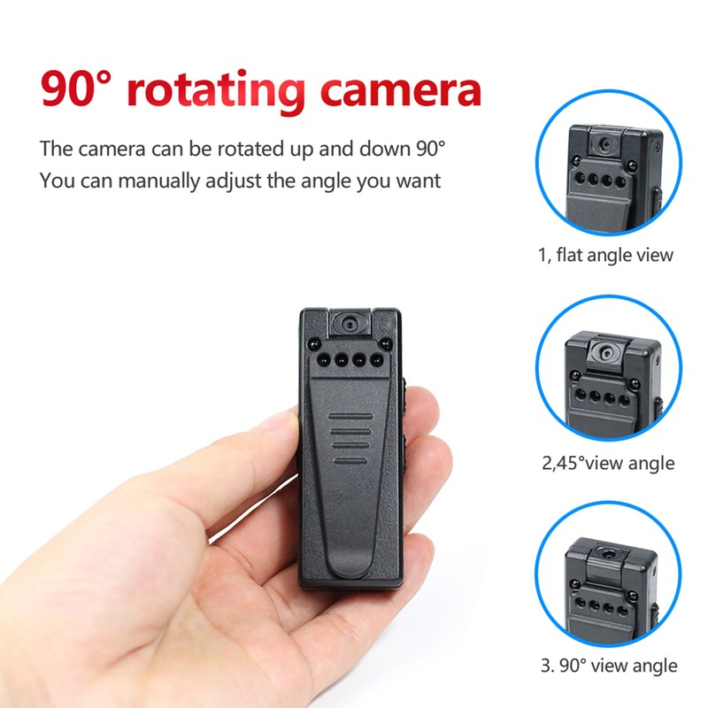 1080P HD Back Clip Camera 500mAh 1920x1080 FHD 40MP Photo