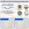 GGStudy Square 6 Inch Stainless Steel Shower Head High Pressure