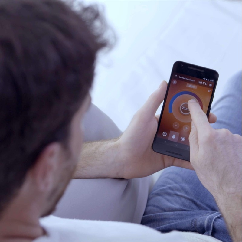 CAME TH/550 WH Touchscreen Thermostat, Digital Room Thermostat with WLAN