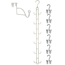 Boottique Boot Organizer: The Boot Rack- Hangs, Holds, Shapes, & Protects every size and style of Boots (Boot Rack with Hangers) (Boot Stax Vertical Storage System- with 6 Silver Hangers)