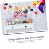 LABRIMP 4th of July Party Props Patriotic Decorations Paper Fan
