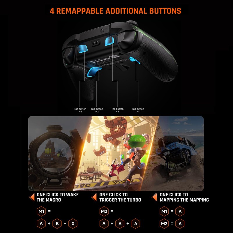 Wireless Controller, BIGBIG WON Rainbow 2 Pro PC Controller 6-Axis