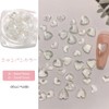 YFFSFDC Nail Parts, Nail Tools, Heart Parts, 3D, Transparent, Resin,