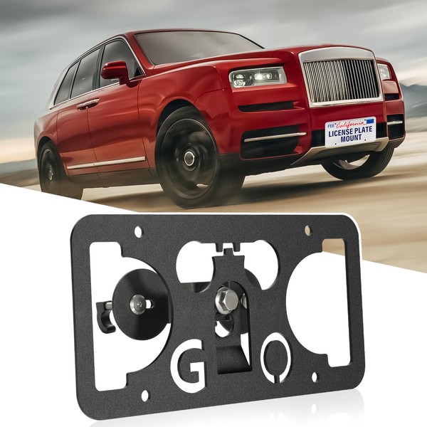 No Drill Front Bumper License Plate Mount Compatible with Rolls-Royce