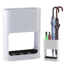 VIQIHEOE Portaombrelli 22 x 9 x 28 cm Ombrello Organizzatore Salvaspazio, Supporto Minimalista Portaombrelli 4 slot con vassoio a goccia rimovibile, per la decorazione della casa e dell'ufficio