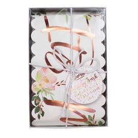 Ginger Ray Rose Gold Foiled Floral With Ribbon Sash