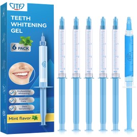 JTF Teeth Whitening Gel Kit: 35% Carbamide Peroxide, 5Pcs Teeth Whitener Gels and 1 Remineralization Gel to Remove Stains from Coffee Food and Smoking, Enamel Safe and No Sensitivity, Mint