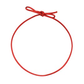 Mandala Crafts 16 Inches Red Stretch Loops with Pre-Tied Bows from Elastic Ribbon - Metallic String Elastic Bows for Gift Boxes Tags Gift Wrapping Pack of 100