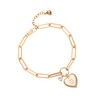 FETTERO Women's 14K Gold Heart Shape A-Z Double Layer Bracelet