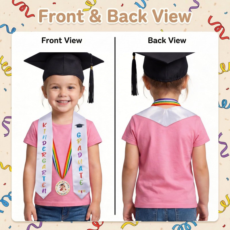 NNG Kindergarten Graduation Stole and Medal Set,2026 Graduation Sash with