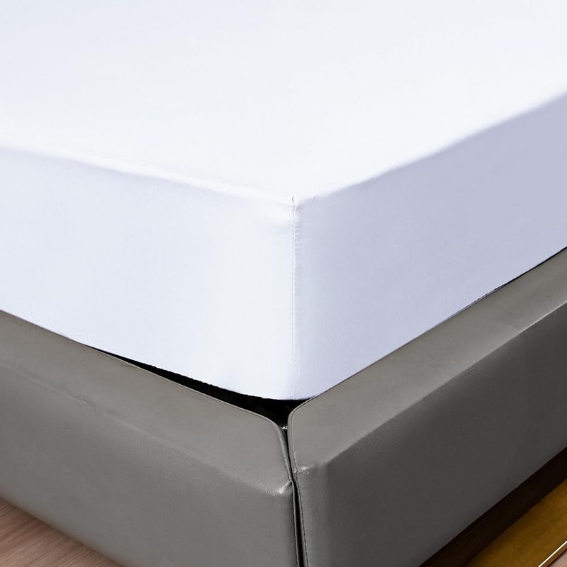Fitted bed Sheet 40CM Extra Deep White Super King Bed