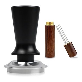 Sknrlko Espresso Tamper 51mm & Espresso Stirrer Calibrated Spring Loaded Hand Tamper Stainless Steel Base