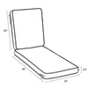 Arden Selections ProFoam Essentials Performance Outdoor Chaise Lounge Cushion 46