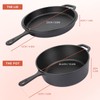 Overmont Cast Iron Dutch Oven with dual use Skillet lid