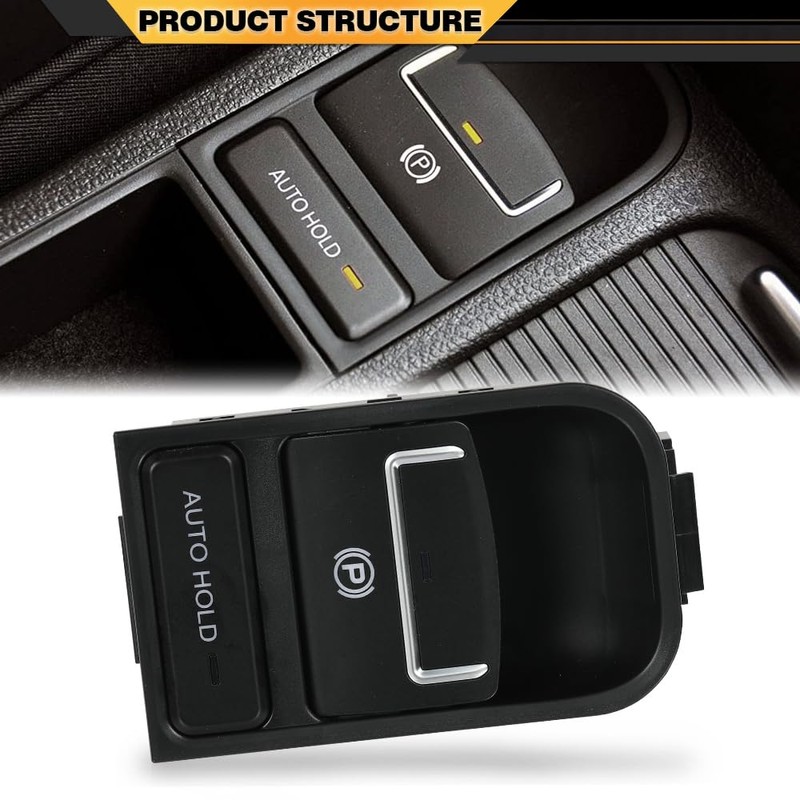 CNNELL Parking Brake Automatic Switch Black Compatible with VW Tiguan