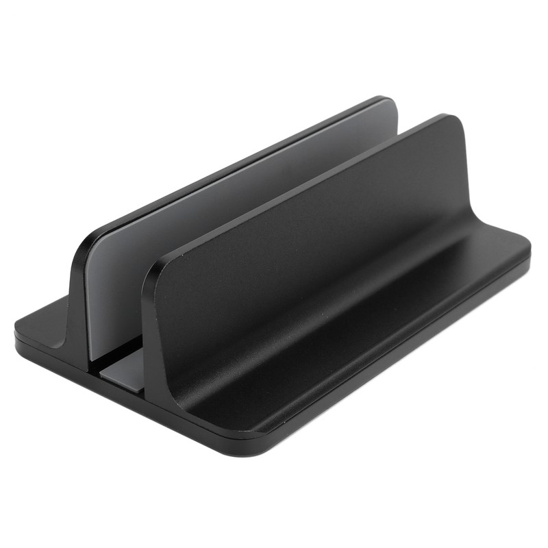 Aluminum Alloy Laptop Stand Vertical Adjustable Notebook Computer Storage HolderBlack