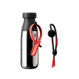 CHAKO LAB Insulated Stainless Steel Water Bottle with Two Strap | BPA-Free Leak Proof | 17oz Bottle with Spout Lid & Straw | Dark Chocolate Cocoa