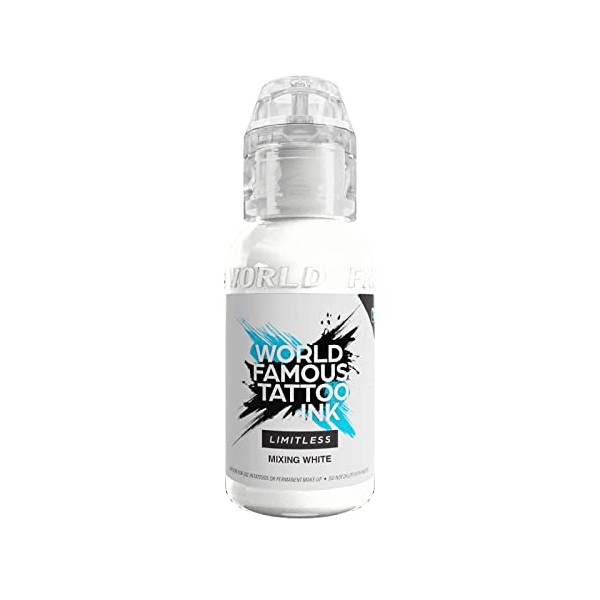 World Famous Tattoo Ink Limitless - Mixing White - professionelle Tattoo Farbe - REACH konform - 30 ml