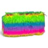 MIJOMA Colourful Plush Rainbow Case, Soft Faux Fur Travel Case