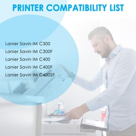 LeciRoba IM C300 C400 Toner Cartridge Replacement for Ricoh IM C300 C400 842378 842379 842380 842381 Toner for Ricoh Lanier Savin IM C300F C400F C400SF IMC300F IMC400F IMC400SF Printer (B/C/M/Y)