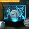 Baseball Display Case with LED Light Baseball Holder Display Case