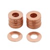 sourcing map Pack of 30 Copper Washers 8 mm Inner